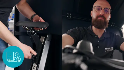 Details on eCargo Bike: Saddle adjsuting and driving situation